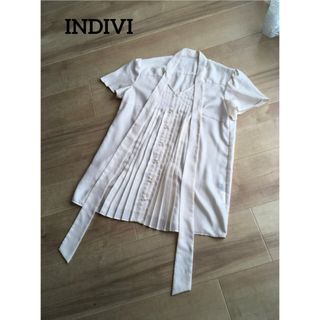 【 即購入大歓迎 】INDIVI・リボンタイブラウス