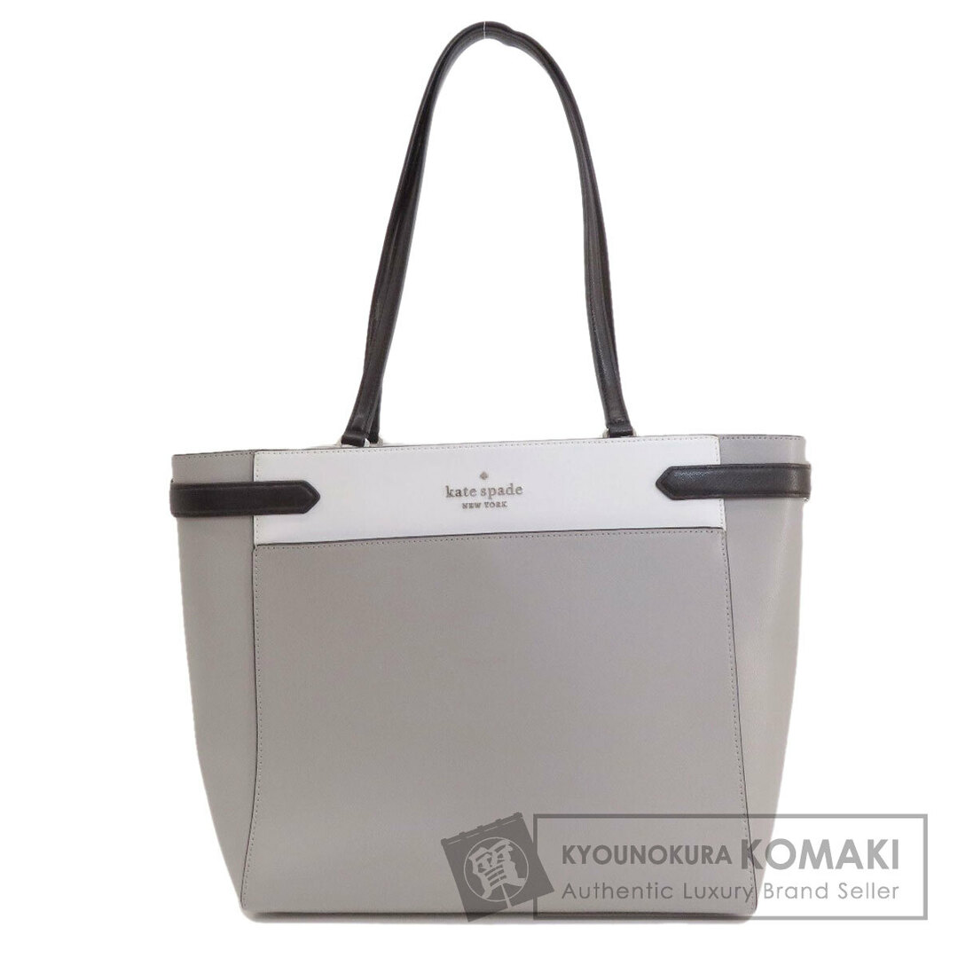 kate spade NEW YORK - kate spade ロゴ金具 バイカラー トートバッグ PVC レディース