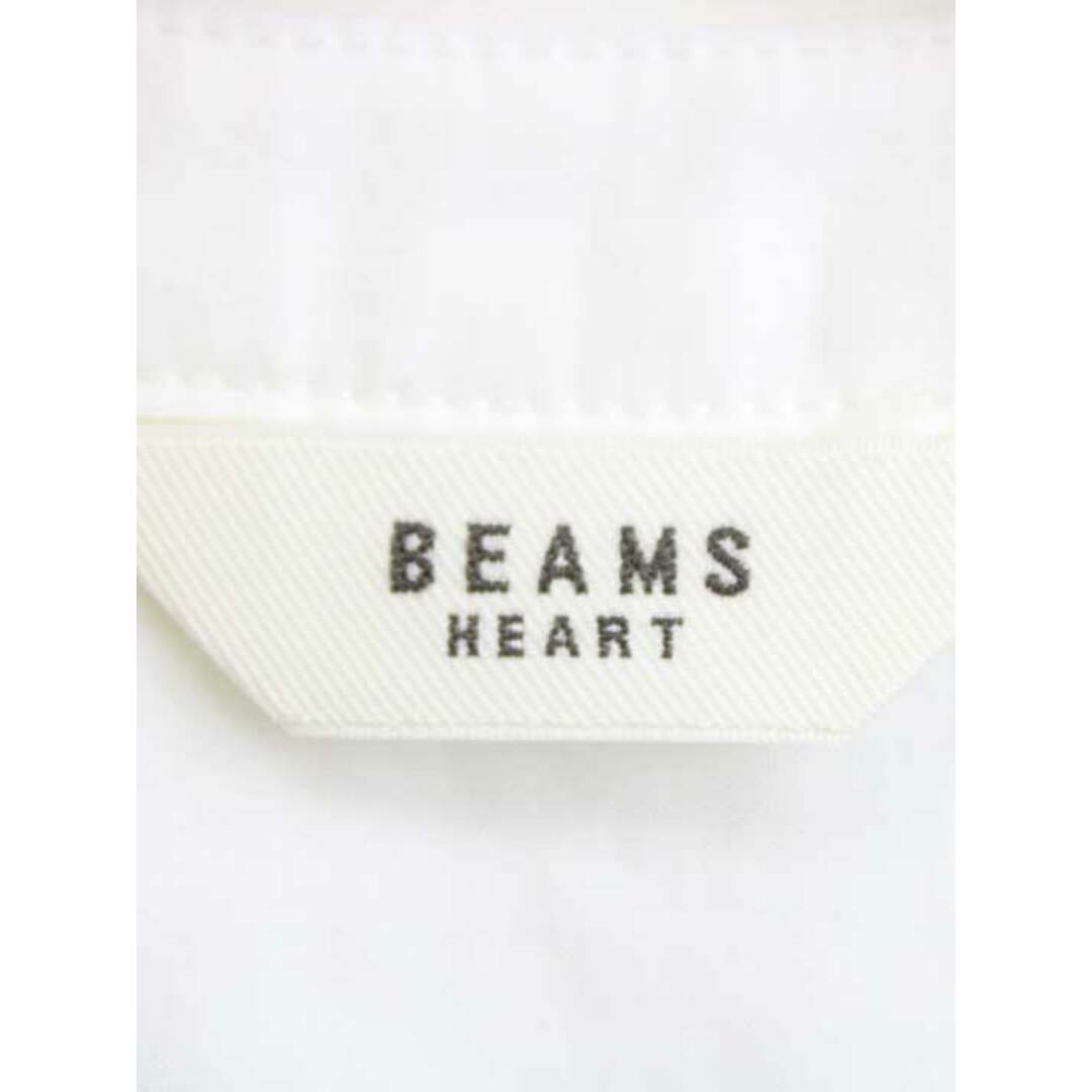 【夏物 新入荷】‡BEAMS HEART/ビームスハート‡ピンタックシャツ/半袖 ホワイト/白 レディース【中古】 夏 034042 レディースのトップス(シャツ/ブラウス(半袖/袖なし))の商品写真