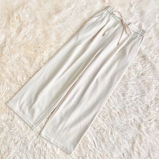 ユナイテッドアローズグリーンレーベルリラクシング(UNITED ARROWS green label relaxing)のユナイテッドアローズ　ワイドパンツ　レディース　アイボリー　36(カジュアルパンツ)