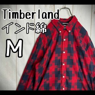 ティンバーランド(Timberland)の【希少柄】　ティンバーランド　BDシャツ　インド綿　オーバーチェック　Ｍ　長袖(Tシャツ/カットソー(七分/長袖))