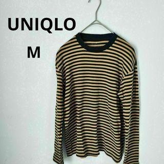 UNIQLO - 【UNIQLO】ユニクロ(M) ボーダートップス　ロンＴ【美品】