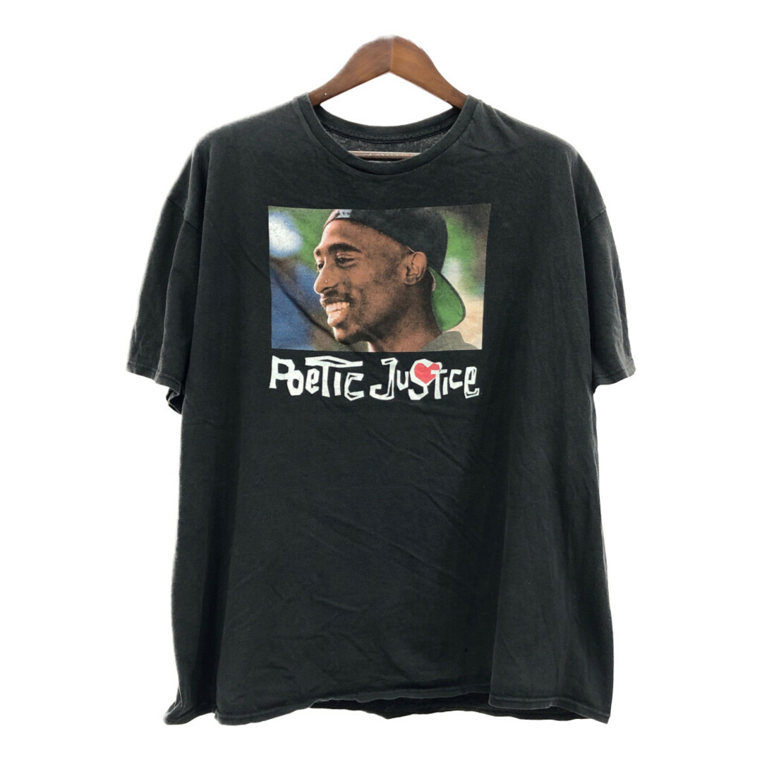 RIPPLE JUNCTION ポエティック・ジャスティス 2パック 半袖Ｔシャツ ムービーT ラップT ブラック (メンズ 2XL) 中古 古着 Q5888 メンズのトップス(Tシャツ/カットソー(半袖/袖なし))の商品写真