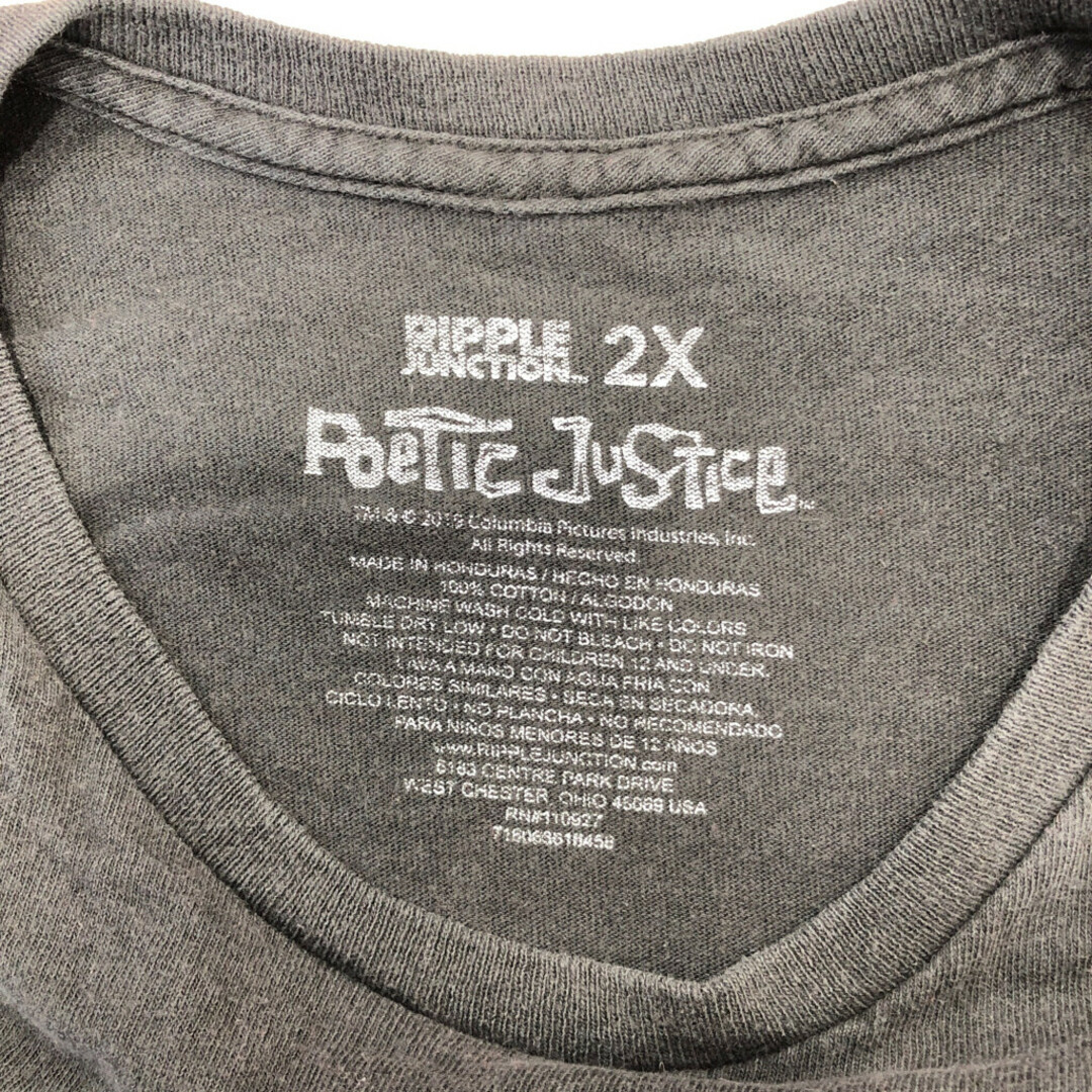 RIPPLE JUNCTION ポエティック・ジャスティス 2パック 半袖Ｔシャツ ムービーT ラップT ブラック (メンズ 2XL) 中古 古着 Q5888 メンズのトップス(Tシャツ/カットソー(半袖/袖なし))の商品写真