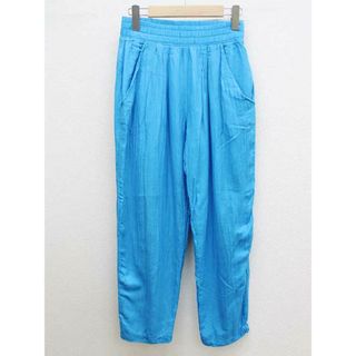 【夏物 新入荷】‡HANNA /ハンナ‡コットンシルクイージーパンツ/十分丈 ライトブルー/水色 レディース S【中古】夏春 205042(その他)