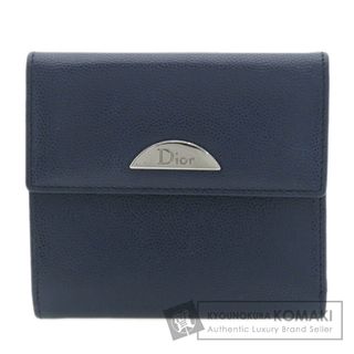 Christian Dior - CHRISTIAN DIOR ロゴ金具 二つ折り財布（小銭入れあり） レザー レディース