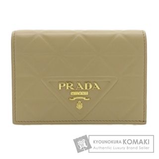 プラダ(PRADA)のPRADA ロゴモチーフ 二つ折り財布（小銭入れあり） カーフ レディース(財布)