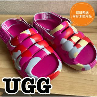 アグ(UGG)のUGG アグ サンダル 23cm カラフル ピンクベース Wスポートイヤー(サンダル)