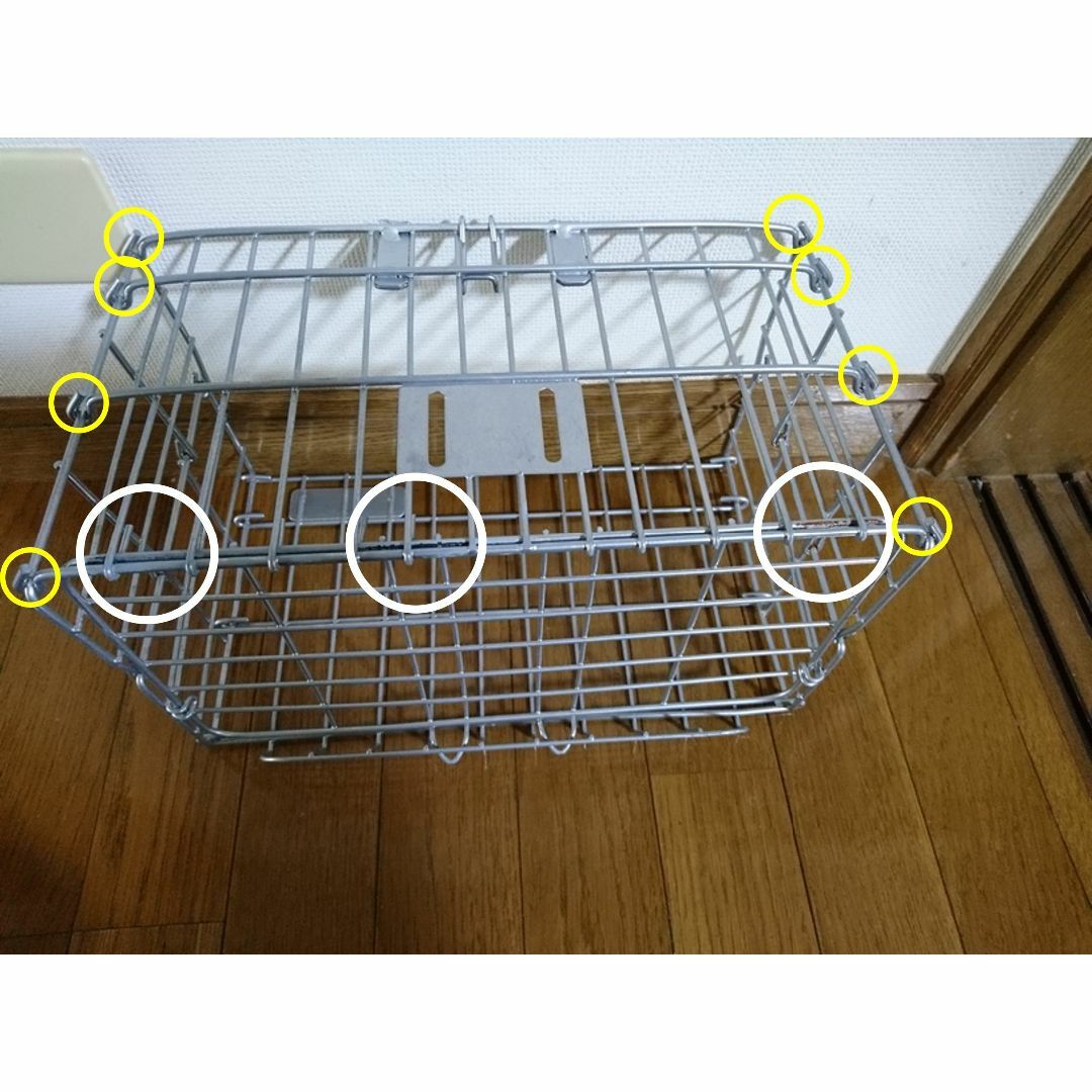 折り畳み式前かご　自転車用折りたたみ式前カゴ（不具合あり） スポーツ/アウトドアの自転車(その他)の商品写真