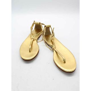 カミナンド(CAMINANDO)の【夏物 新入荷】★CAMINANDO/カミナンド★2021年製/チェーン付トングサンダル/フラット/おしゃれ/カジュアル/かわいい/サンダル/シューズ/靴 ゴールド/金 レディース 5【中古】夏 105042(サンダル)