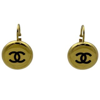 シャネル(CHANEL)のシャネル ココマーク ラウンド ピアス GP 【中古】(ピアス)