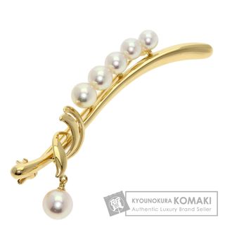 MIKIMOTO - MIKIMOTO パール 真珠 ブローチ K18YG レディース