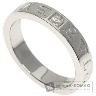 ブルガリ(BVLGARI)のBVLGARI ダブルロゴ 1P ダイヤモンド リング・指輪 K18WG レディース(リング(指輪))