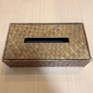 【美品】アジアン雑貨 ティッシュケース(ティッシュボックス)