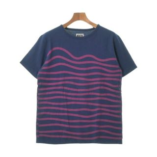 KATO カトー Tシャツ・カットソー M 紺xピンク系(総柄) 【古着】【中古】(Tシャツ/カットソー(半袖/袖なし))