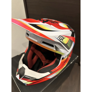 【美品】FOX RACING V1 ヘルメット モトクロス 箱付き(ヘルメット/シールド)