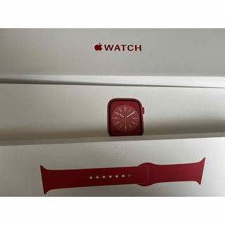 アップル(Apple)のApple Watch8 41mm REDアルミGPS + Cellular(腕時計)