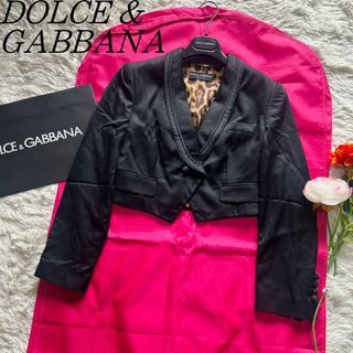 ドルチェアンドガッバーナ(DOLCE&GABBANA)の【良品】DOLCE&GABBANA ショート丈ジャケット ブラック 38(テーラードジャケット)