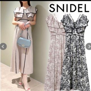 スナイデル(SNIDEL)のラッフルカラーワンピース　SNIDEL(ロングワンピース/マキシワンピース)