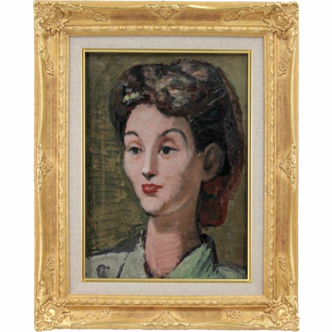 【メーカー直売】の商品をすべて 久保 守『茗菜さん』油彩画【真作保証】 絵画 絵画+タペストリー
