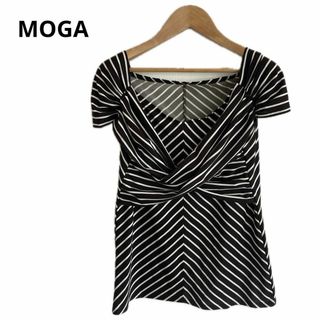 モガ(MOGA)の美品 MOGA モガ トップス ストレッチ おしゃれ(カットソー(半袖/袖なし))