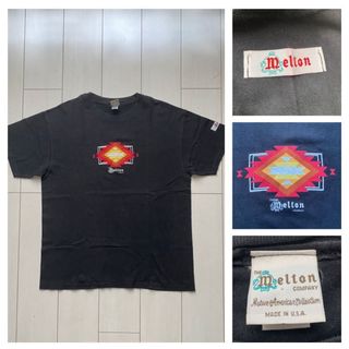 メイドインユーエスエー(MADE IN USA)の美品 90s USA製 MELTON native black Tシャツ XL(Tシャツ/カットソー(半袖/袖なし))