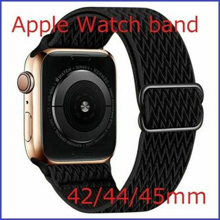 Apple Watch アップルウオッチ バンド42/44/45mmブラック(ラバーベルト)