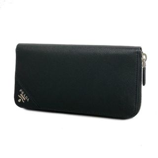 プラダ(PRADA)の★SALE 【4ib1121】プラダ 長財布/レザー/ブラック/シルバー金具 【中古】 メンズ/レディース/ユニセックス(財布)