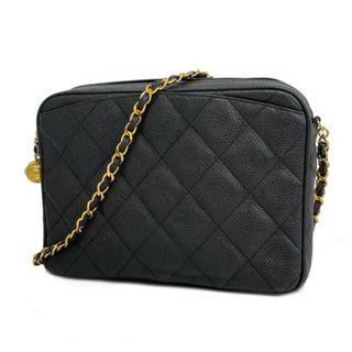 シャネル(CHANEL)の【4ib1138】シャネル ショルダーバッグ/マトラッセ/チェーンショルダー/キャビアスキン/ブラック/ゴールド金具 【中古】 レディース(ショルダーバッグ)