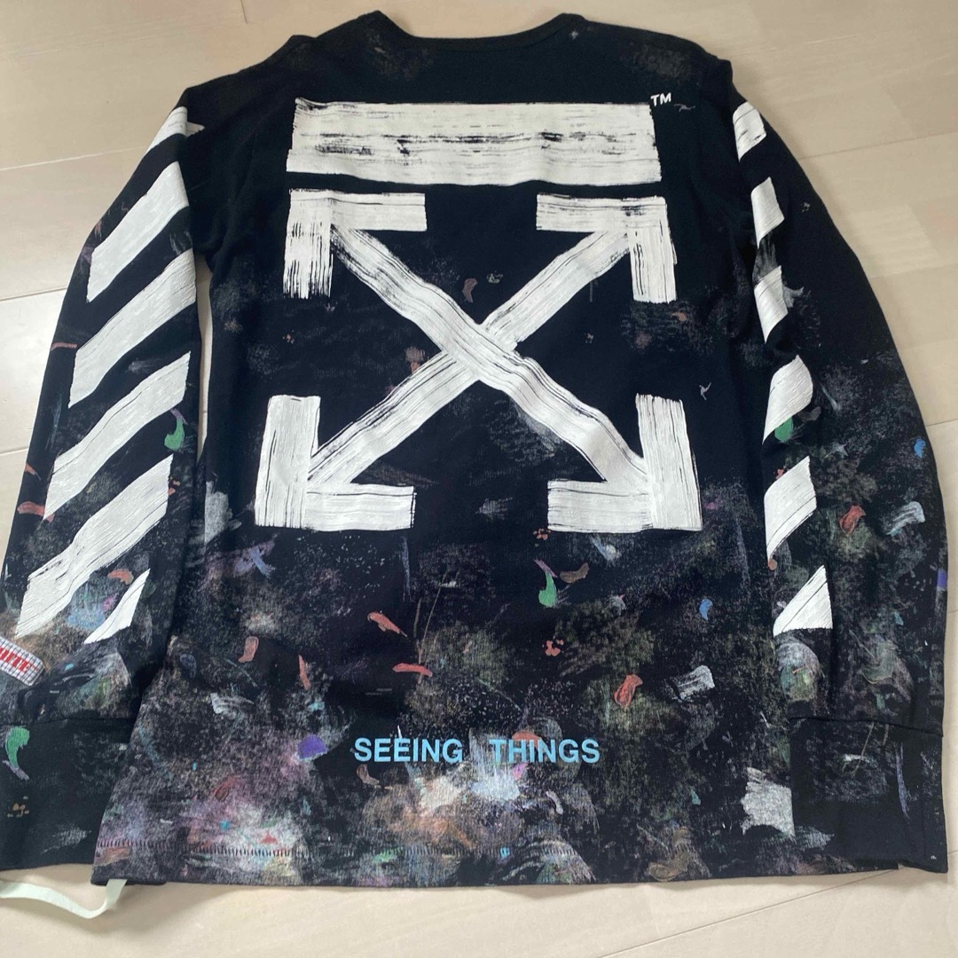 Off-White - offwhiteロンTsizeLの通販 by のぶのぶ's shop Off-White - offwhiteロンTsizeLの通販 by のぶのぶ's shop