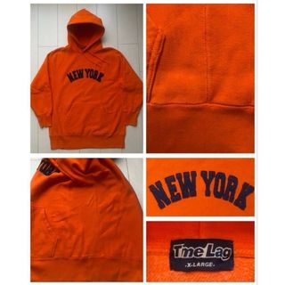 美品 肉厚 new york reverse weave orange XL