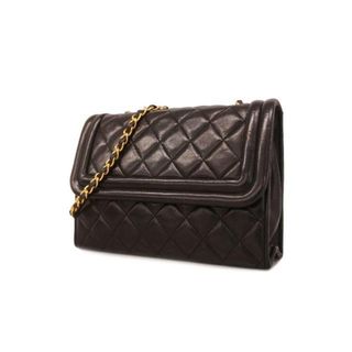 シャネル(CHANEL)の【4ib1216】シャネル ショルダーバッグ/マトラッセ/フリンジ付きチェーンショルダー/ラムスキン/ブラック/ゴールド金具 【中古】 レディース(ショルダーバッグ)