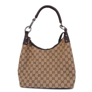 グッチ(Gucci)の【4ib1276-r】グッチ ハンドバッグ/GGキャンバス/115003/キャンバス/ブラウン/シルバー金具 【中古】 レディース(ハンドバッグ)