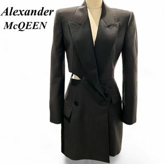 アレキサンダーマックイーン(Alexander McQueen)の【新品未使用】アレキサンダーマックイーン 40  カットアウトジャケット ドレス(ミディアムドレス)