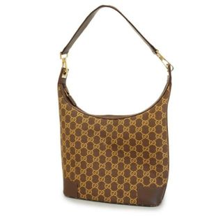 グッチ(Gucci)の【4ib1315】グッチ ショルダーバッグ/GGキャンバス/001 4204/キャンバス/ブラウン/ゴールド金具 【中古】 レディース(ショルダーバッグ)