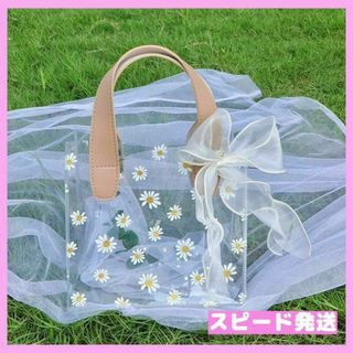 ピンク　プールバッグ　花柄　女の子　ビニールバッグ　海水浴　温泉　保育園(トートバッグ)