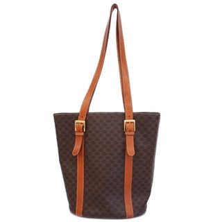 セリーヌ(celine)の【4ib1274-r】セリーヌ ショルダーバッグ/マカダム/PVC/ブラウン/ゴールド金具 【中古】 レディース(ショルダーバッグ)