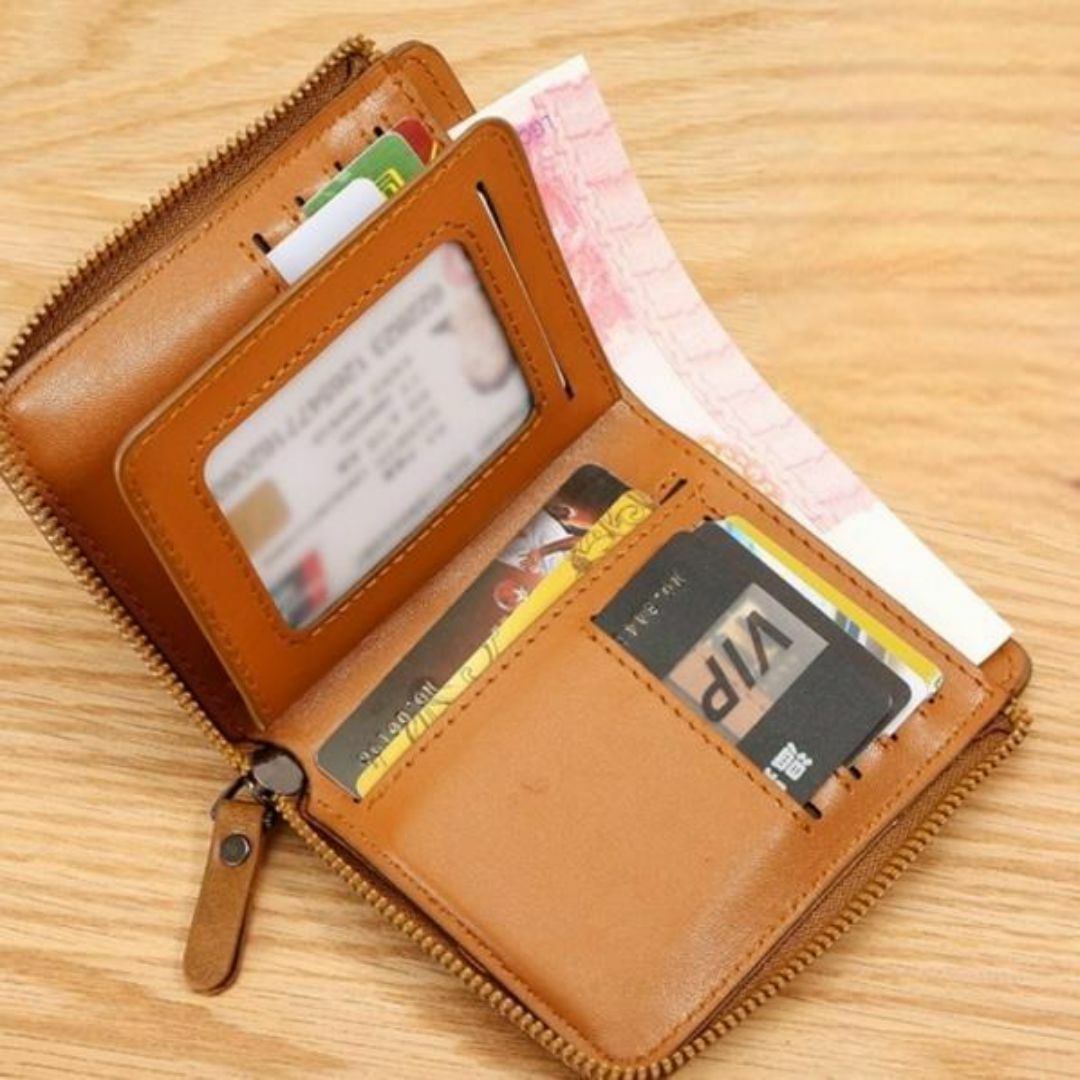 二折り財布 コンパクト 財布 メンズ ウォレット 小銭入れ カードケース 大容量 メンズのファッション小物(折り財布)の商品写真