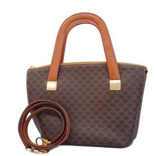 セリーヌ(celine)の【4ib1328-r】セリーヌ ツーウェイバッグ/マカダム/PVC/ブラウン/ゴールド金具 【中古】 レディース(その他)