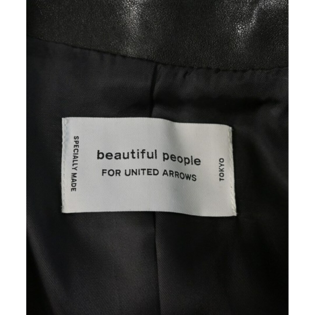 beautiful people(ビューティフルピープル)のbeautiful people ライダース 140(S位) 黒 【古着】【中古】 レディースのジャケット/アウター(ライダースジャケット)の商品写真