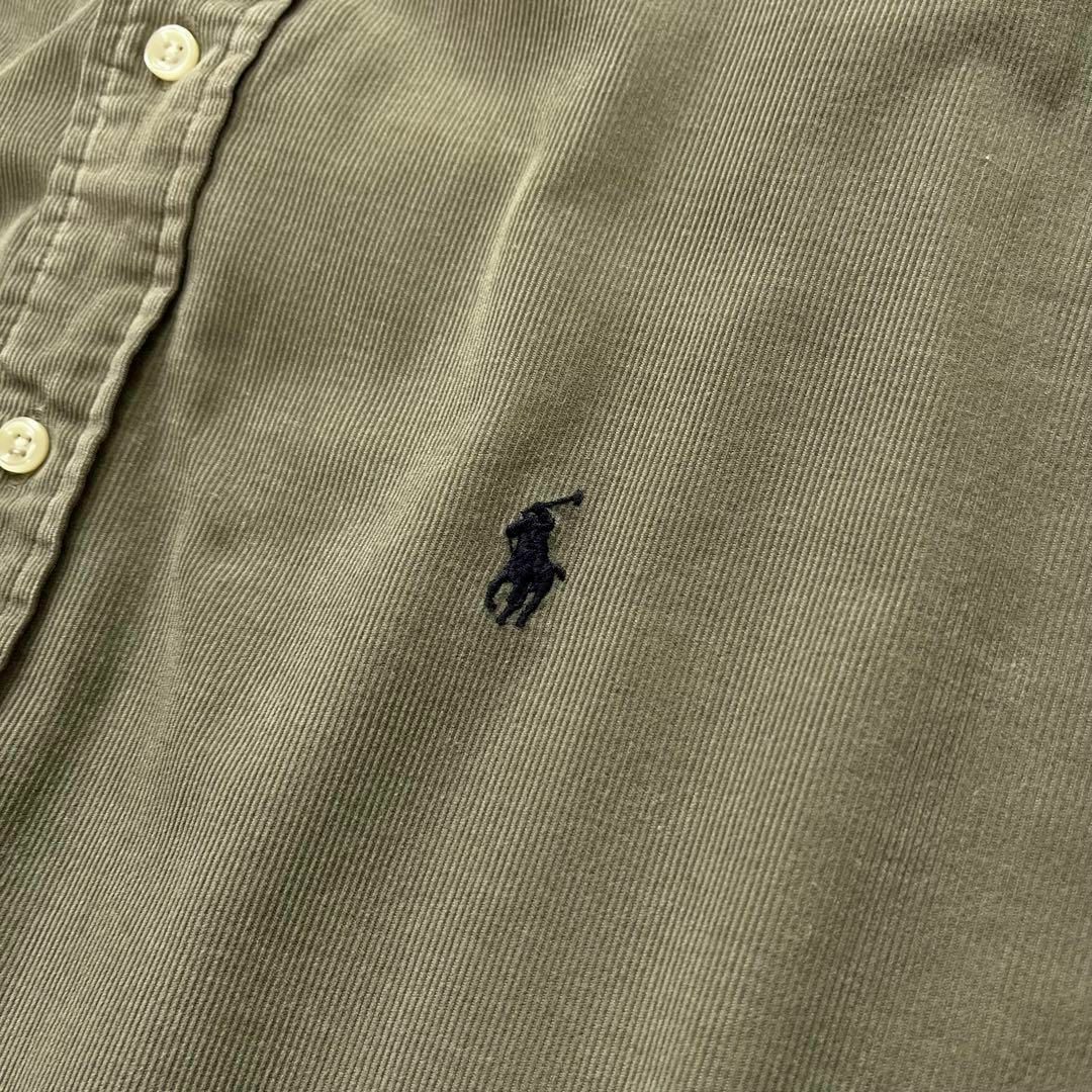 POLO RALPH LAUREN(ポロラルフローレン)のラルフローレン  BD長袖　コーデュロイシャツ　ワンポイントロゴ　L カーキ メンズのトップス(シャツ)の商品写真