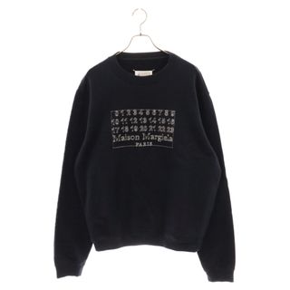 マルタンマルジェラ(Maison Martin Margiela)のMartin Margiela 10 マルタンマルジェラ 20SS カレンダーロゴ刺繍 クルーネックスウェットトレーナー ネイビー S30GU0116(スウェット)