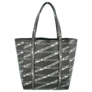 Balenciaga - BALENCIAGA バレンシアガ トートバッグ - グレーx白(総柄) 【古着】【中古】