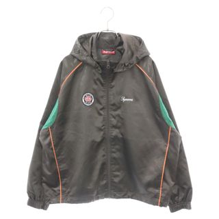 シュプリーム(Supreme)のSUPREME シュプリーム 24SS Satin Hooded Track Jacket サテンフーデットトラックジャケット ブラウン(フライトジャケット)