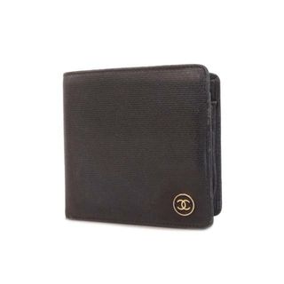 シャネル(CHANEL)の【4ib1218】シャネル 財布/ココボタン/レザー/ブラック/ゴールド金具 【中古】 メンズ(財布)