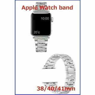 Apple Watch バンド ラインストーンステンレス38/40/41ｍｍSv(金属ベルト)