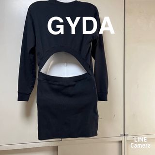 ジェイダ(GYDA)のGYDA 背中あきチュニックワンピース　黒(チュニック)