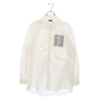 RAF SIMONS - RAF SIMONS ラフシモンズ ARCHIVE REDUX 21SS Joy Divisioin 胸刺繍ロングスリーブドレス長袖シャツ ホワイト A01-207