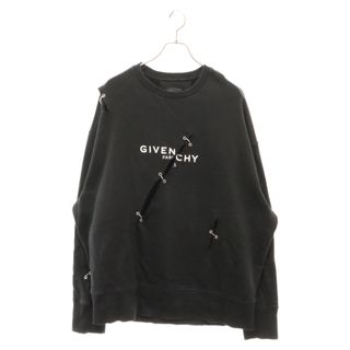 GIVENCHY ジバンシィ 21AW メタルリング オーバーサイズ クルーネックスウェットトレーナー ブラック BMJ0B83Y69