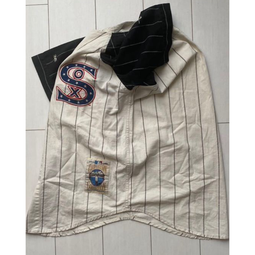 MLB(メジャーリーグベースボール)の美品 90s vtg mlb white sox cooperstown XL スポーツ/アウトドアの野球(ウェア)の商品写真